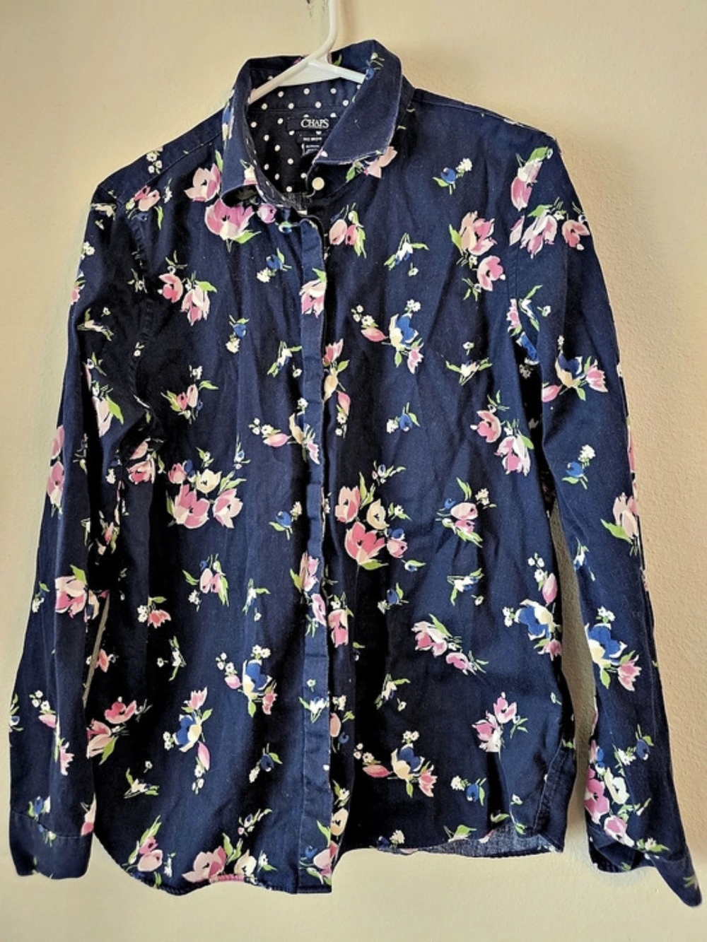 Chaps Floral Button Down Shirt Size XL